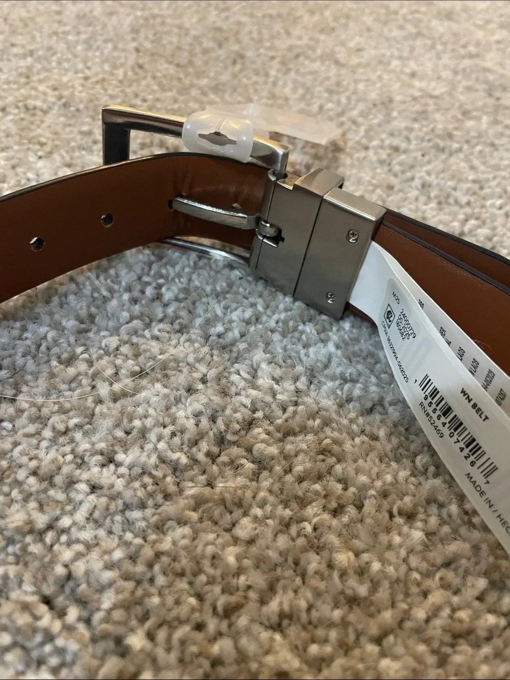 wonder nation Black Reversible Kids Belt with Silver Buckle